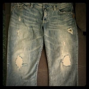 Silver Santorini crop jeans